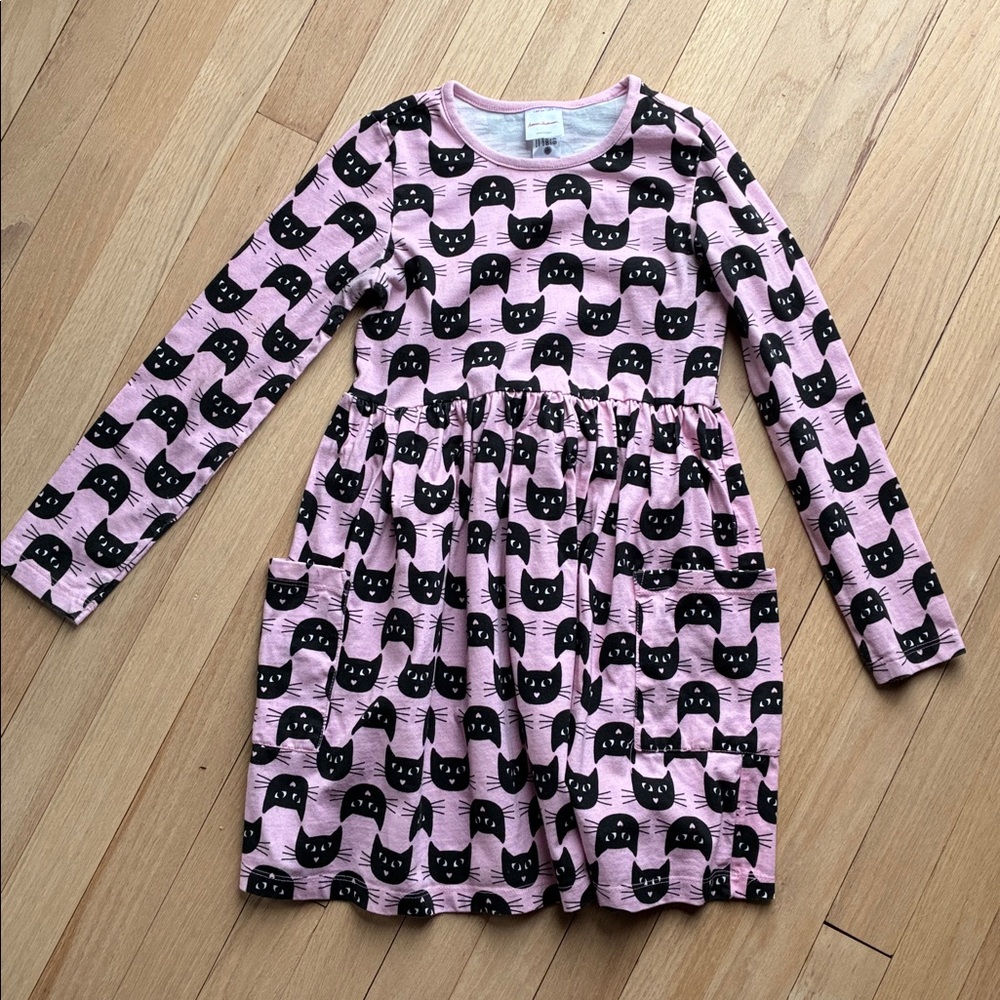 Hanna Anderson Pink Cat Dress